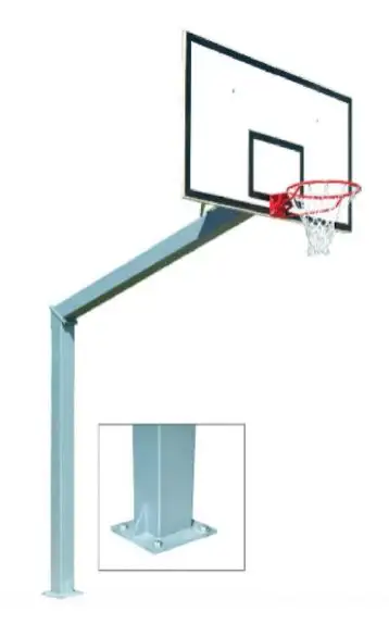 Tablero de básquetbol con poste de 4 pulgadas